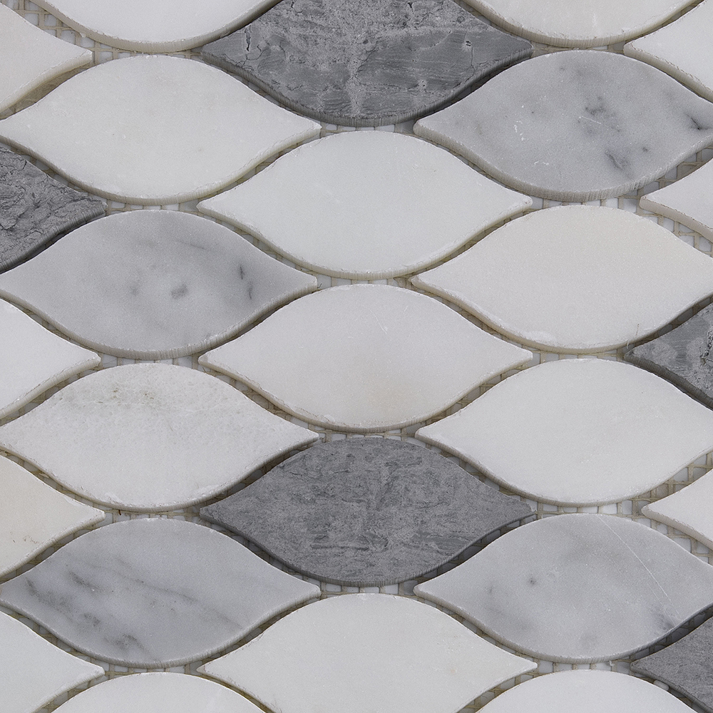 青龍玉+卡拉白+藍木紋小樹葉